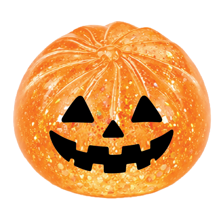 Decorative pumpkin with a jack-o'-lantern face on a white background